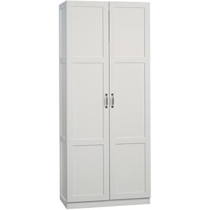 Bowery Hill Transitional Adjustable Storage Cabinet in White