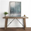 Bowery Hill Reclaimed Pine Console Table in Weathered Gray Finish