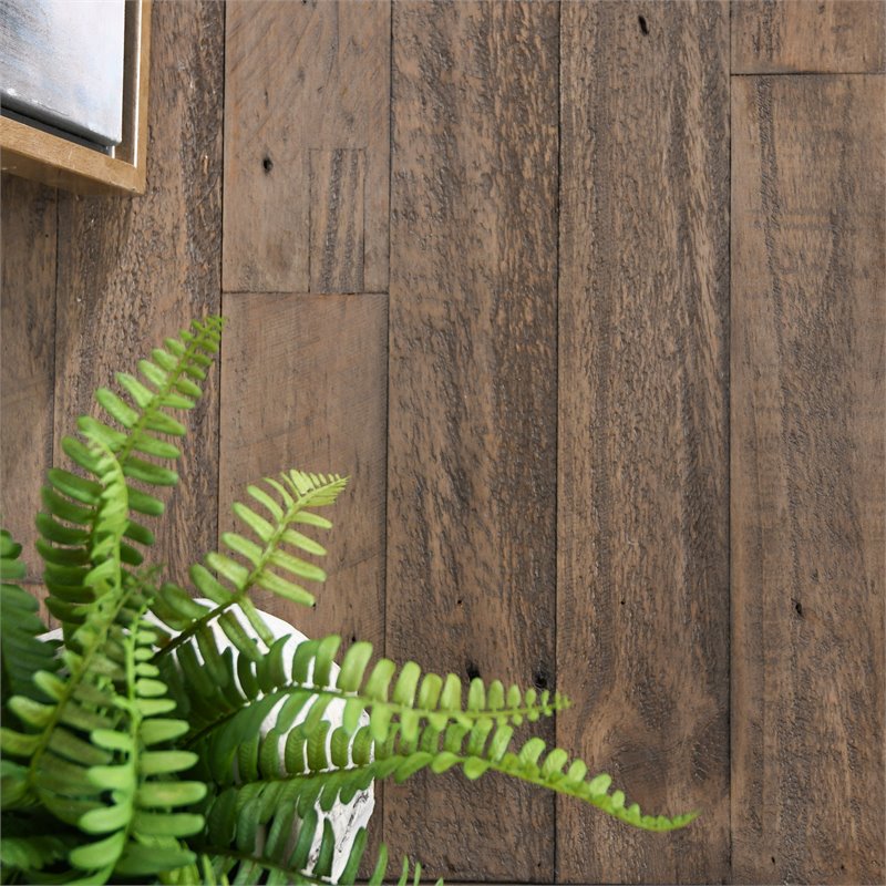 Bowery Hill Reclaimed Pine Console Table in Weathered Gray Finish