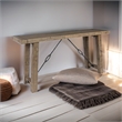 Bowery Hill Reclaimed Pine Console Table in Weathered Gray Finish