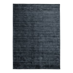 Bowery Hill 96x120&quot Transitional Viscose Area Rug in Ink Blue