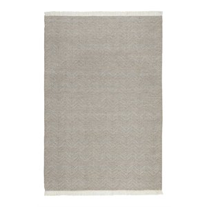 Bowery Hill 24x36&quot Polypropylene Indoor/Outdoor Augusta Rug in Dune Gray