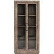 Bowery Hill Transitional Reclaimed Pine Display Cabinet in Brown