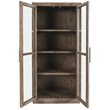 Bowery Hill Transitional Reclaimed Pine Display Cabinet in Brown
