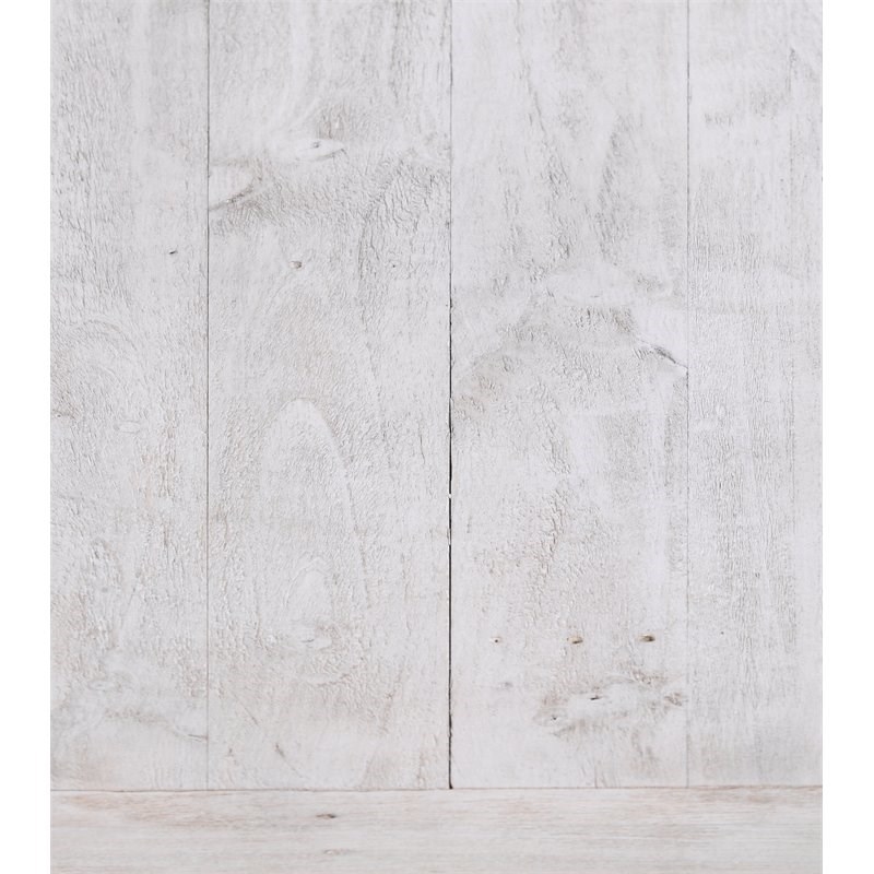 Bowery Hill 4-Drawer 4-Door Solid Pine Wood Sideboard in Nordic Ivory