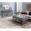 Bowery Hill Birch Wood Gray Console Table Rectangular Slimline Design 60