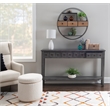 Bowery Hill Birch Wood Gray Console Table Rectangular Slimline Design 60