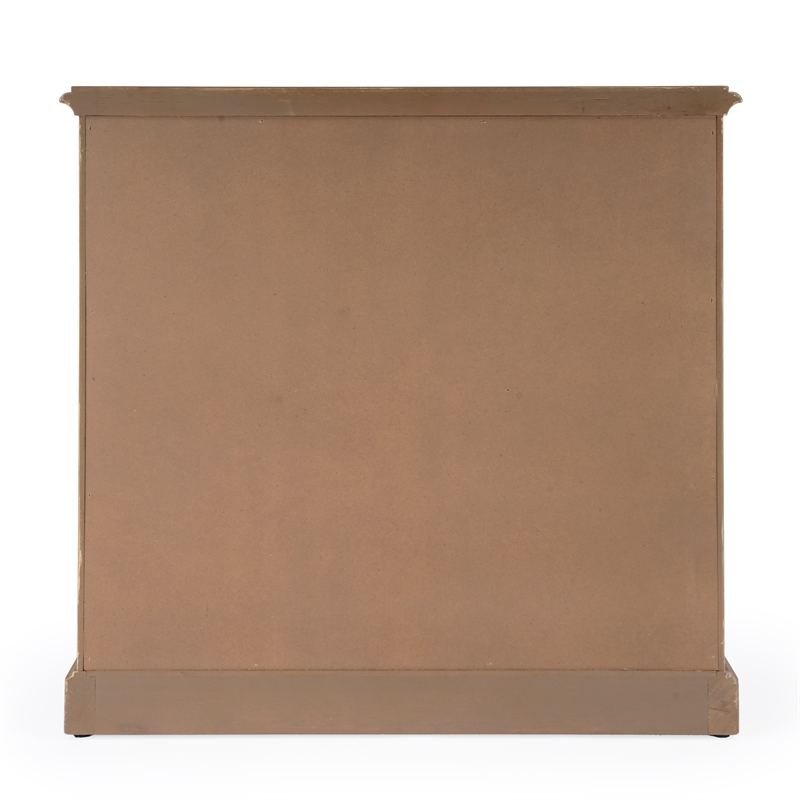 Bowery Hill Traditional Wooden 2 Door Cabinet in Brown Finish