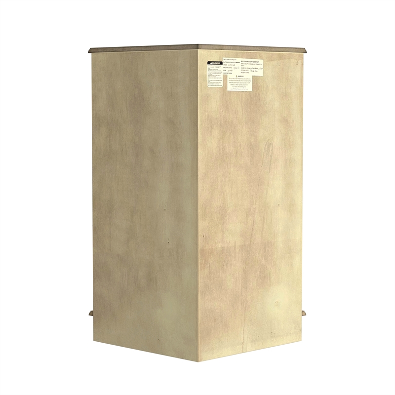 Bowery Hill Traditional Wooden Corner Accent Cabinet - Beige
