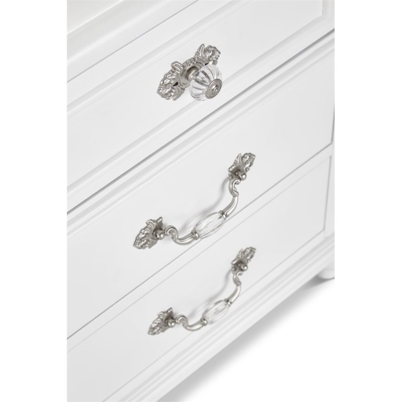 Bowery Hill Modern styled Engineered Wood Chest in White Finish
