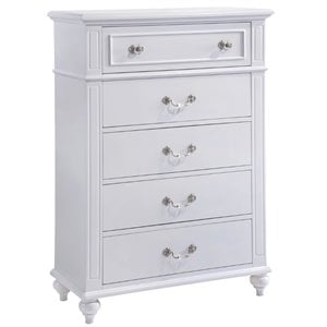 Bowery Hill Modern styled Engineered Wood Chest in White Finish