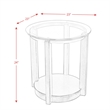 Bowery Hill Wood Espresso Round 3PC Occasional Table Set Glass Assembled