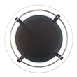 Bowery Hill Wood Espresso Round 3PC Occasional Table Set Glass Assembled