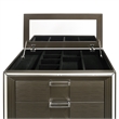 Bowery Hill Transitional Wood Brown Finish 5-Drawer Flip-Top Chest