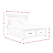 Bowery Hill Transitional Wood White King Platform Storage Bed