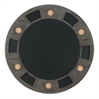 Bowery Hill Modern Wood Gray Finish Round Game Table with Inset Cup Holders