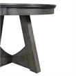 Bowery Hill Modern Wood Gray Finish Round Game Table with Inset Cup Holders