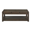 Bowery Hill Transitional Wood Gray Finish Coffee Table with Lift Top