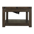 Bowery Hill Transitional Wood Gray Finish Coffee Table with Lift Top