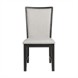 Bowery Hill Transitional Wood Dining Slat Back Side Chair Set in Black