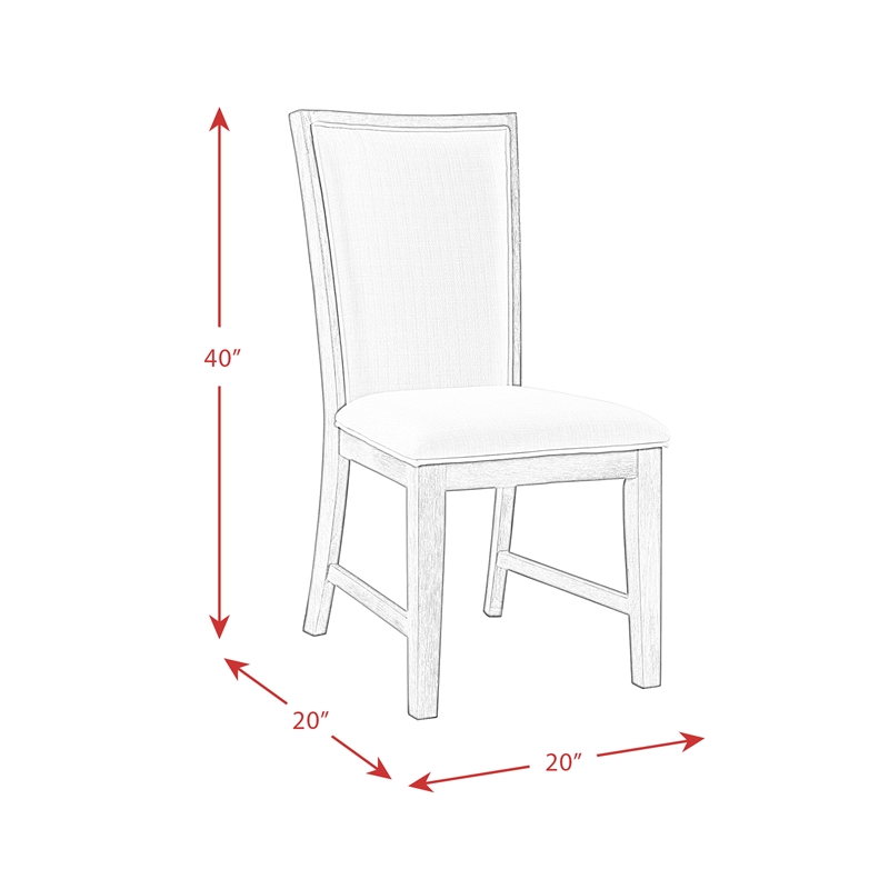 Bowery Hill Transitional Wood Dining Slat Back Side Chair Set in Black