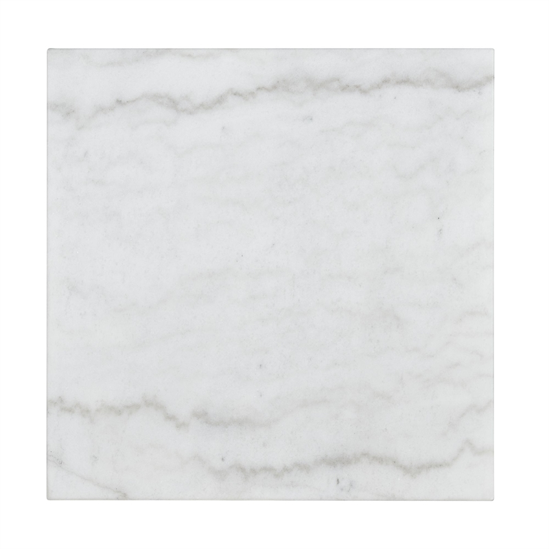 Bowery Hill Contemporary Marble 2PC Occasional Set in Gray Finish