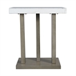 Bowery Hill Contemporary Marble 2PC Occasional Set in Gray Finish