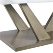 Bowery Hill Contemporary Marble 2PC Occasional Set in Gray Finish