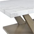 Bowery Hill Contemporary Marble 2PC Occasional Set in Gray Finish