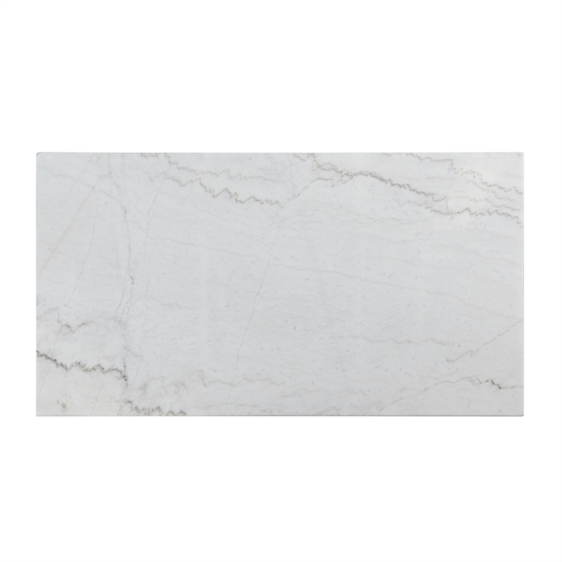 Bowery Hill Contemporary Marble 2PC Occasional Set in Gray Finish