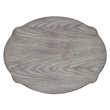 Bowery Hill Transitional Wood Oval Side Table in Gray Finish