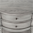Bowery Hill Transitional Wood Oval Side Table in Gray Finish