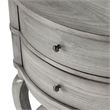 Bowery Hill Transitional Wood Oval Side Table in Gray Finish