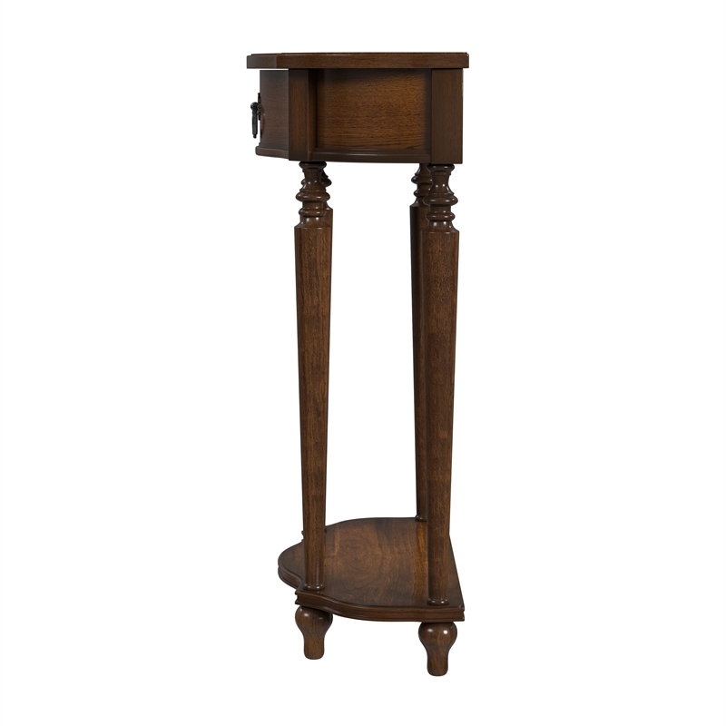 Bowery Hill Traditional Wood Antique Cherry Console Table with Storage