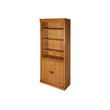 Bowery Hill Wood Brown Bookcase Rectangular Distressed 72