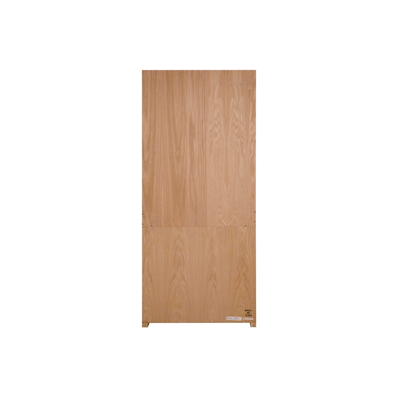 Bowery Hill Wood Brown Bookcase Rectangular Distressed 72