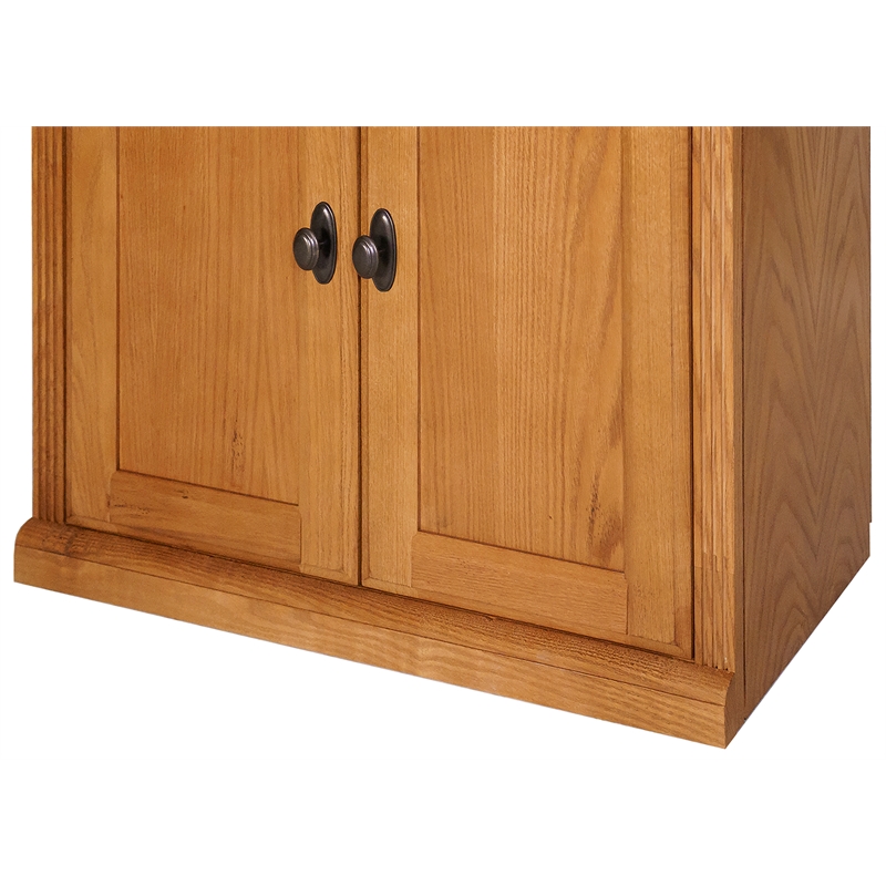 Bowery Hill Wood Brown Bookcase Rectangular Distressed 72