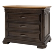 Bowery Hill Wood Brown Filing Cabinet Rectangular Solid Wood Plank Top 36