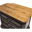Bowery Hill Wood Brown Filing Cabinet Rectangular Solid Wood Plank Top 36