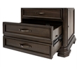 Bowery Hill Wood Brown Filing Cabinet Rectangular Solid Wood Plank Top 36