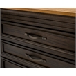 Bowery Hill Wood Brown Filing Cabinet Rectangular Solid Wood Plank Top 36