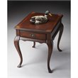 Bowery Hill Transitional Wood Traditional End Table in Plantation Cherry