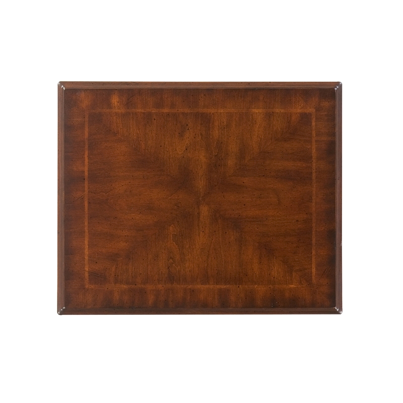 Bowery Hill Traditional Wood Nesting Table in Cherry Dark Brown (Set of 3)