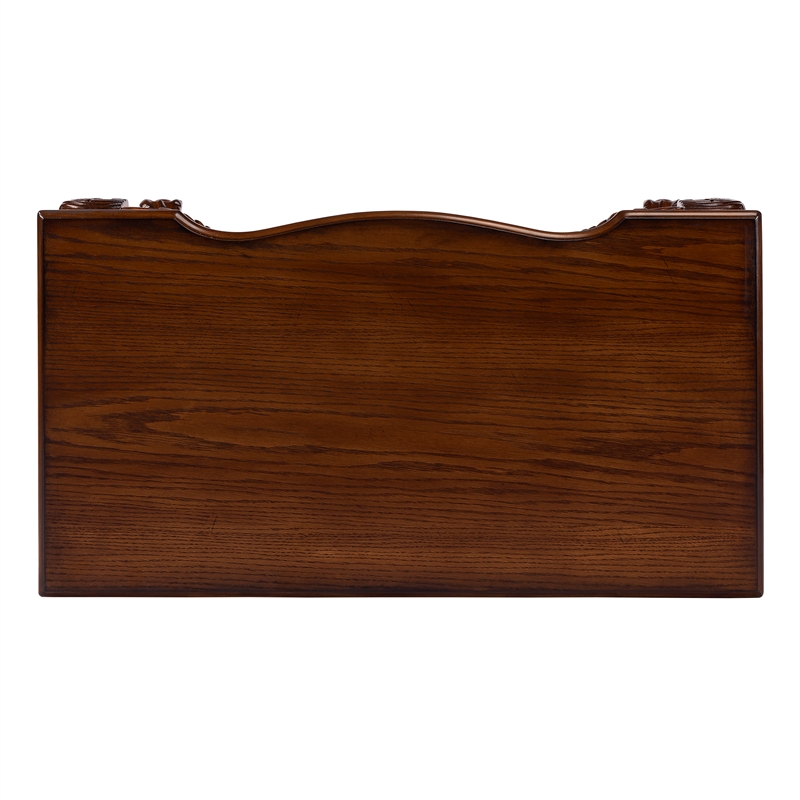 Bowery Hill Wood Traditional Writing Desk in Vintage Oak Finish