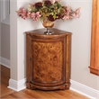 Bowery Hill Transitional End Table Coffee Accent Table Triangle in Wood - Brown