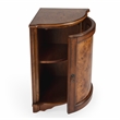 Bowery Hill Transitional End Table Coffee Accent Table Triangle in Wood - Brown