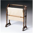 Bowery Hill Modern Solid Wood Blanket Rack in Espresso Finish