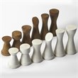 Bowery Hill Modern Solid Mango Wood Chess Table in Natural Finish