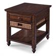 Bowery Hill Transitional Wood Top 1 Drawer End Table in Brown