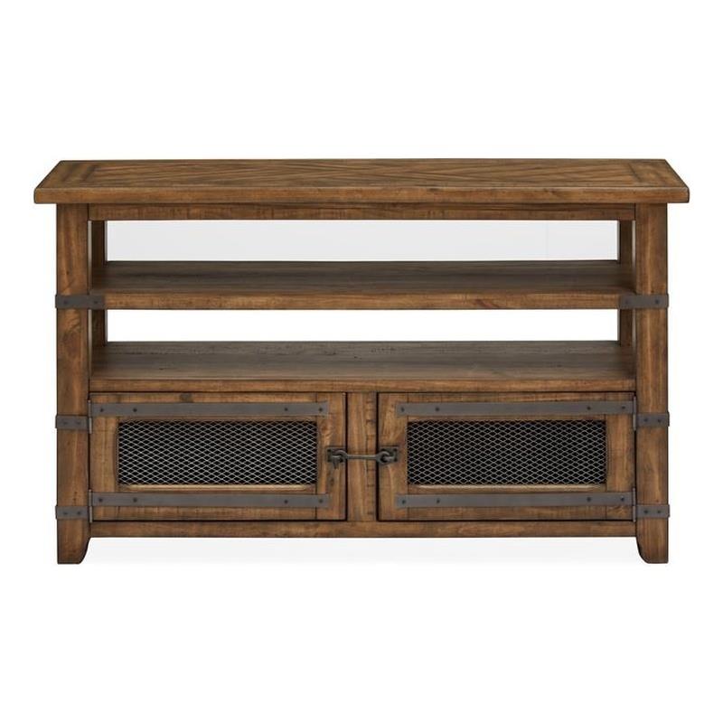 Bowery Hill Farmhouse Wood Brown Finish Rectangular Sofa Table